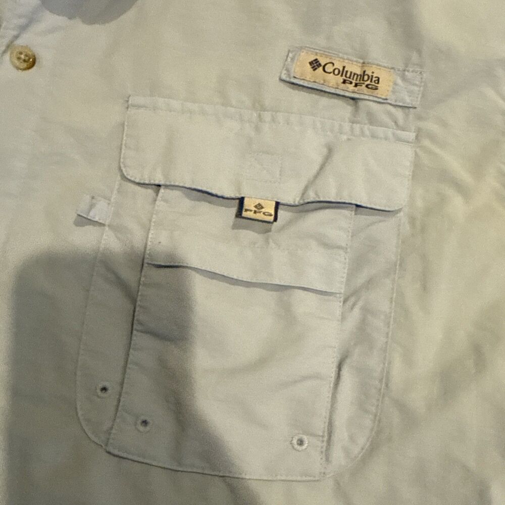 Columbia PFG Bahama Omni-Shade Outdoor Fishing Shirt Men's Size XXL Blue - Picture 7 of 9